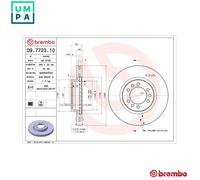 2x BRAKE DISC 09.7723.10 FOR IVECO DAILY/III/Platform/Chassis/Van 3.0L 4cyl