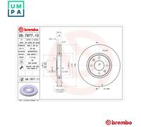2x BRAKE DISC 09.7877.11 FOR CITROEN C5/II/Break XANTIA 4HR /4HP /4HT 2.2L 4cyl