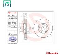 2x BRAKE DISC 09.7931.11 FOR LEXUS 1UZ-FE 4.0L 8cyl LS