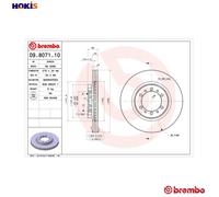 2x BRAKE DISC 09.8071.11 FOR MITSUBISHI SPORT/MONTERO/PAJERO/WAGON/CHALLENGER