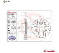 2x BRAKE DISC 09.8127.11 FOR MERCEDES-BENZ M 112.972 3.7L 6cyl S-CLASS