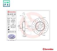 2x BRAKE DISC 09.8137.2X FOR RENAULT CLIO/MIO/II/Mk/EURO/III/CAMPUS WIND 1.8L