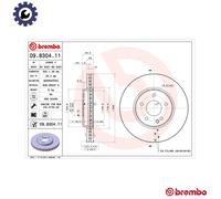 2x BRAKE DISC 09.8304.11 FOR MERCEDES-BENZ SLK CLK/Convertible E-CLASS/Break