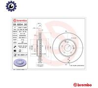 2x BRAKE DISC 09.8304.21 FOR MERCEDES-BENZ C-CLASS/T-Model/Sportscoupe CLK 1.8L