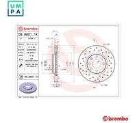 2x BRAKE DISC 09.8601.1X FOR VAUXHALL TIGRA/TwinTop CORSA/VAN/Mk/II CORSAVAN