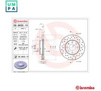 Brake Disc BREMBO 0986351X (1 pcs)
