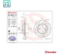 2x BRAKE DISC 09.8655.1X FOR MINI W17 D14 /1ND 1.4L W10 B14 A 1.4L 4cyl