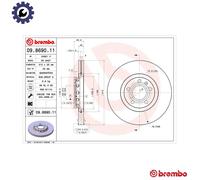 09.8690.11 Front Brake Discs 2 Pieces Pair 312mm Diameter Vented Braking Brembo