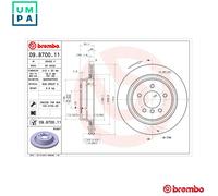 2x BRAKE DISC 09.8700.11 FOR BMW 3/Z/E6/Roadster/Convertible Z3/E36 S50B32 3.2L