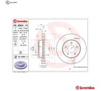 BREMBO 09.8864.11 Brake disc