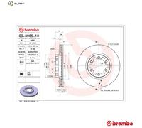 2x BRAKE DISC 09.8965.10 FOR NISSAN CABSTAR/NT400 YD25K3LD-5HO/5MI 2.5L 4cyl
