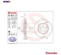 2x BRAKE DISC 09.8977.11 FOR DODGE CHRYSLER GRAND/VOYAGER/IV TOWN/&/COUNTRY 2.4L