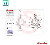 2x BRAKE DISC 09.9078.1X FOR RENAULT CLIO/III/EURO/CAMPUS/Sportour/Grandtour