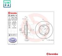 2x BRAKE DISC 09.9079.11 FOR HYUNDAI HIGHWAY/VAN SANTA/FE TRAJET D4EAG4JP 2.0L