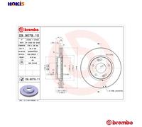 2x BRAKE DISC 09.9079.11 FOR HYUNDAI HIGHWAY/VAN SANTA/FE TRAJET D4EAG4JP 2.0L
