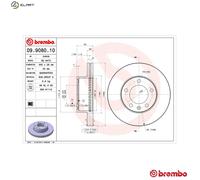 2x BRAKE DISC 09.9080.10 FOR RENAULT MASTER/II/Platform/Chassis/Van/Bus OPEL