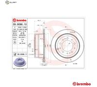 Brembo 09.9086.11 Brake Disc Replacement Fits Lexus LX 470