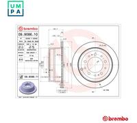 Brembo 09.9086.11 Brake Disc Replacement Fits Lexus LX 470