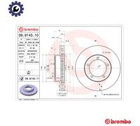2x BRAKE DISC 09.9143.11 FOR LEXUS TOYOTA LAND/CRUISER/100 2UZ-FE 4.7L 8cyl LX