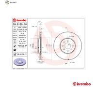 2x BRAKE DISC 09.9159.11 FOR VAUXHALL COMBO/Mk/II/TOUR MERIVA CHEVROLET 1.2L