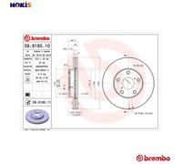2x BRAKE DISC 09.9185.11 FOR TOYOTA RAV/4/II/SUV/Mk 1ZZ-FE 1.8L 2AZ-FE 2.4L 4cyl