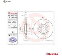 2x BRAKE DISC 09.9363.11 FOR ALFA ROMEO FIAT 939 A6.000 1.9L 939 A5.000 2.2L 159