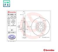 2x BRAKE DISC 09.9363.11 FOR ALFA ROMEO FIAT 939 A6.000 1.9L 939 A5.000 2.2L 159