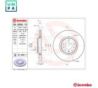 2x BRAKE DISC 09.9369.11 FOR VAUXHALL ZAFIRA/Mk/II CORSA/IV/VAN/III ADAM SAAB