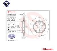 2x BRAKE DISC 09.9425.11 FOR BMW N46 B20 CD 2.0L 4cyl 5 SERIES N52B25BF 2.5L