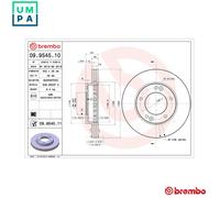 2x BRAKE DISC 09.9545.11 FOR KIA D4CB 2.5L G4JS 2.4L 4cyl SORENTO IG6DA 3.8L