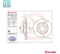 2x BRAKE DISC 09.9545.11 FOR KIA D4CB 2.5L G4JS 2.4L 4cyl SORENTO IG6DA 3.8L