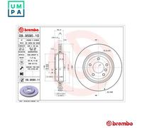 2x BRAKE DISC 09.9590.11 FOR BMW 3/E46/Convertible M57D30 M54B30 3.0L M57D30