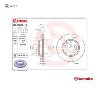 2x BRAKE DISC 09.9726.11 FOR KIA CARNIVAL/II/SEDONA HJ3HJ3 2.9L 4cyl SEDONA II
