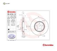 BREMBO 09.9743.11 Brake disc