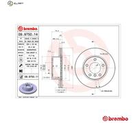 2x BRAKE DISC 09.9750.11 FOR BMW N47D20C/A M47D20 N46B20B N43B20A 2.0L N45B16