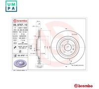 2x BRAKE DISC 09.9767.11 FOR AUDI A6/Allroad/S6 AUK 3.1L CAJA 3.0L CDYC 3.0L A6