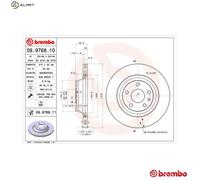 Brembo Brake Disc 09.9768.11 – Rear UV-coated 310mm Vented – Set of 2