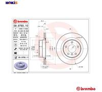 2x BRAKE DISC 09.9793.11 FOR BMW N46B20E/B20CC/B20CB 2.0L 4cyl 3 SERIES 2.5L