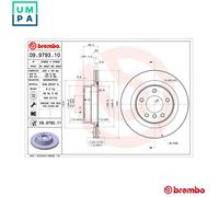 BMW 3 Convertible Brembo Coated Brake Discs Rear 2006-2013 Pair