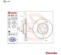 2x BRAKE DISC 09.9797.11 FOR VW CARAVELLE/EUROVAN/IV/Bus/TRANSPORTER/Mk SEAT