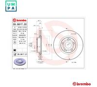BREMBO 09.9817.21 Brake disc
