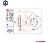 BREMBO 09.9817.31 Brake disc