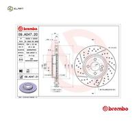 2x BRAKE DISC 09.A047.21 FOR MINI N12 B14 A 1.4L 9HZ /W16 D16 N14B16A 1.6L 4cyl