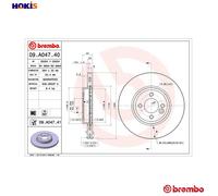 2x BRAKE DISC 09.A047.41 FOR MINI W17 D14 /1ND 1.4L W10 B14 A 1.4L 4cyl