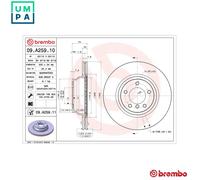 2x BRAKE DISC 09.A259.11 FOR BMW N47D20D/B 2.0L 4cyl 1 E87