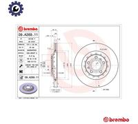 2x BRAKE DISC 09.A269.11 FOR VW AUDI A8L BRK/BKL/AYT 3.2L CEXB/CARA/CARB 3.0L A8