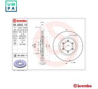 BREMBO 09.A302.11 Brake disc