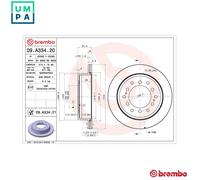 2x BRAKE DISC 09.A334.21 FOR LEXUS TOYOTA LAND/CRUISER/PRADO 1GR-FE 4.0L 6cyl GX