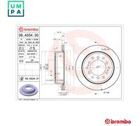 2x BRAKE DISC 09.A334.21 FOR LEXUS TOYOTA LAND/CRUISER/PRADO 1GR-FE 4.0L 6cyl GX