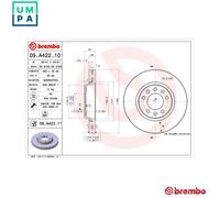 BREMBO 09.A422.11 Brake disc